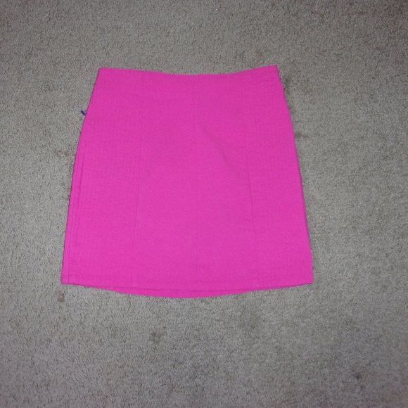 Divided H&M Skirt Hot Pink Mini Zippers - Picture 4 of 4
